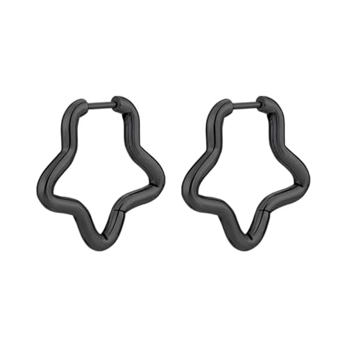 Ohrringe Ohrstecker Damenschmuck Modeschmuck Mode fünfzackiger Stern Schmetterling Anhänger einfacher Mond Hip-Hop Mädchen, Einstellbar, Acryl von AEQEHVC