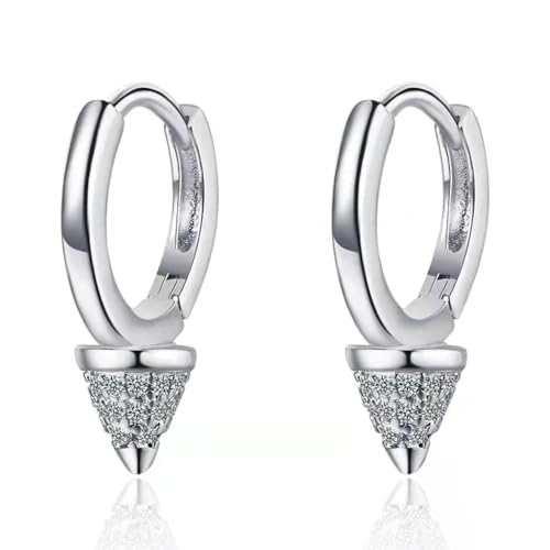 Ohrringe für Damen, Schmuck, modisch, Punk, geometrische Reifen, kleiner Charm, gepierctes Zubehör, Einstellbar, Acryl von AEQEHVC