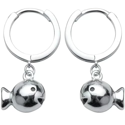 Ohrstecker, Damenschmuck, Schmuck, glänzend, Fisch-Anhänger, modisch, einfach, niedlich, für Damen und Mädchen von AEQEHVC