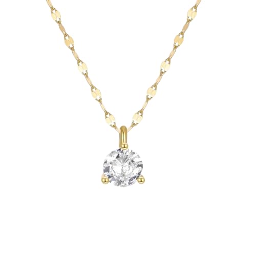 S925 Anhänger für Damen, Hochzeits-Halskette für Mädchen, feiner Schmuck, Choker, Einstellbar, Zirkonia von AEQEHVC