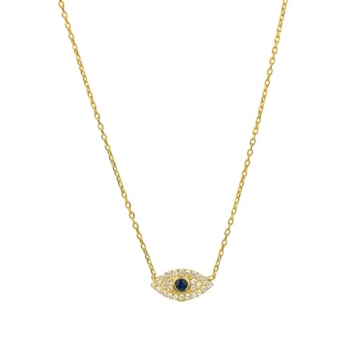 S925 Halskette mit Anhänger für Damen und Mädchen, Party, exquisiter Schmuck, Choker, Einstellbar, Zirkonia von AEQEHVC