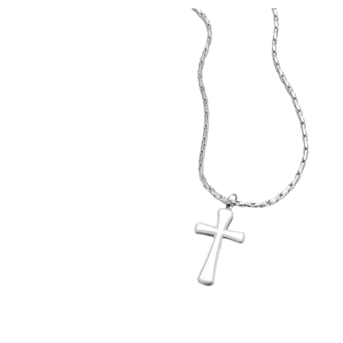 Schlichte Kreuz-Halskette für Damen, modischer täglicher Schmuck, modische Halskette, geeignet für den täglichen Gebrauch, Einstellbar, Zirkonia von AEQEHVC