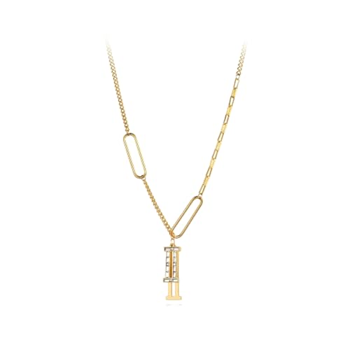 Weiße Halskette mit Anhänger, modische Hip-Hop-/Rock-Kette, Schmuck, stilvolle Halskette für den täglichen Gebrauch von AEQEHVC