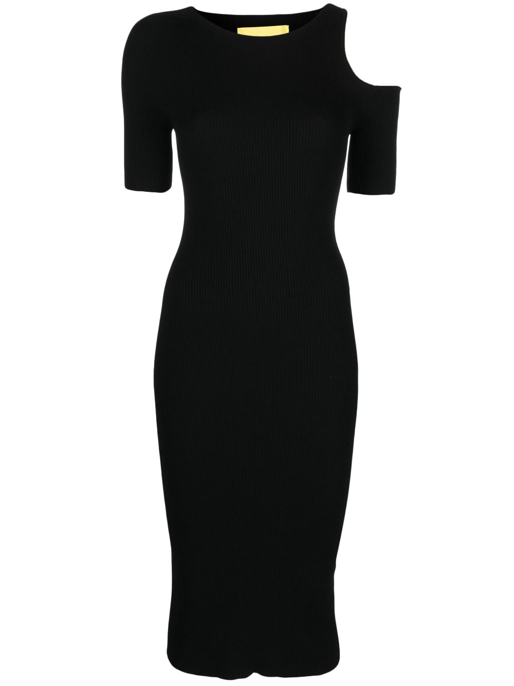 AERON Geripptes Kleid mit Cut-Outs - Schwarz von AERON