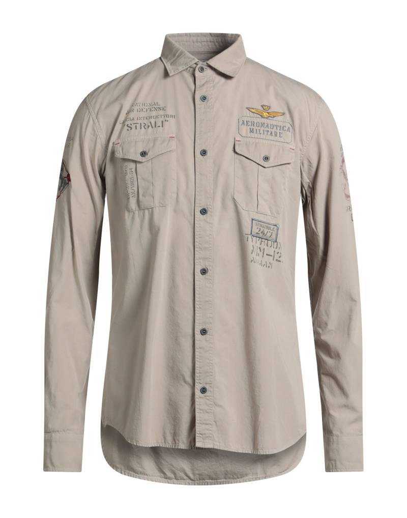 AERONAUTICA MILITARE Hemd Herren Beige AERONAUTICA MILITARE Hemd Herren Beige von AERONAUTICA MILITARE