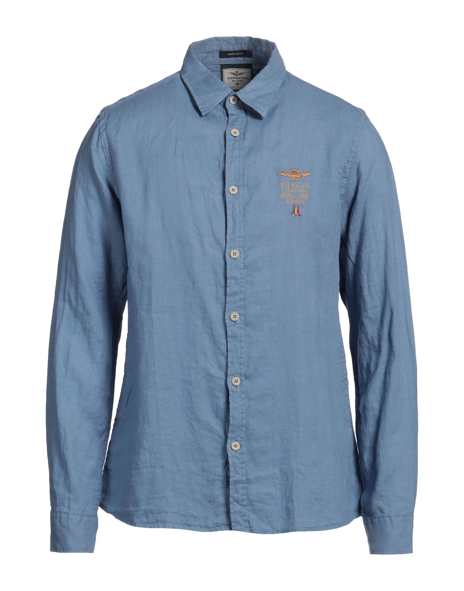 AERONAUTICA MILITARE Hemd Herren Blaugrau von AERONAUTICA MILITARE