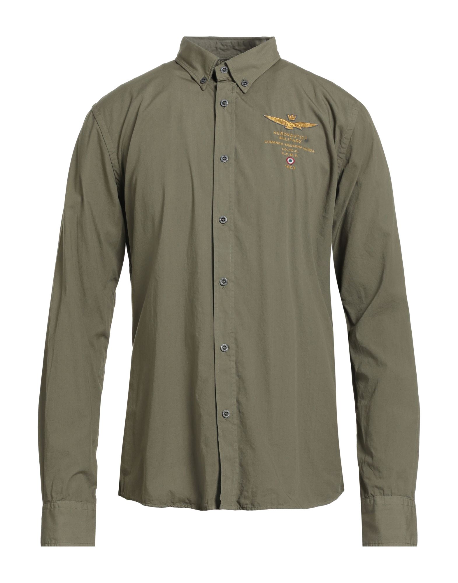 AERONAUTICA MILITARE Hemd Herren Militärgrün von AERONAUTICA MILITARE