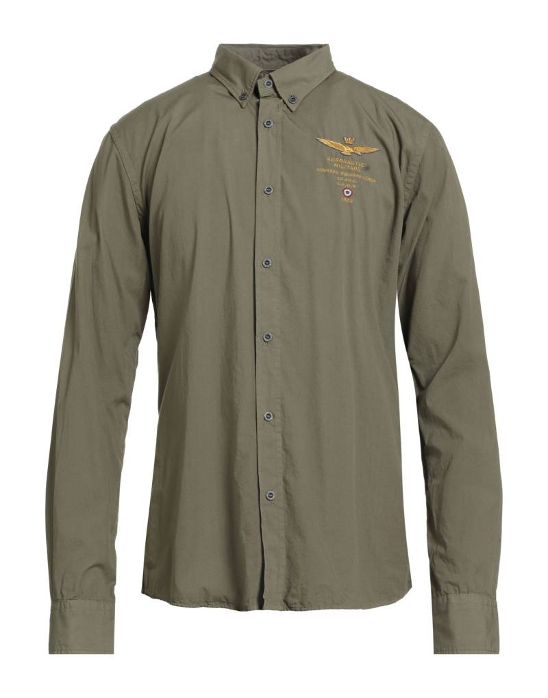 AERONAUTICA MILITARE Hemd Herren Militärgrün von AERONAUTICA MILITARE