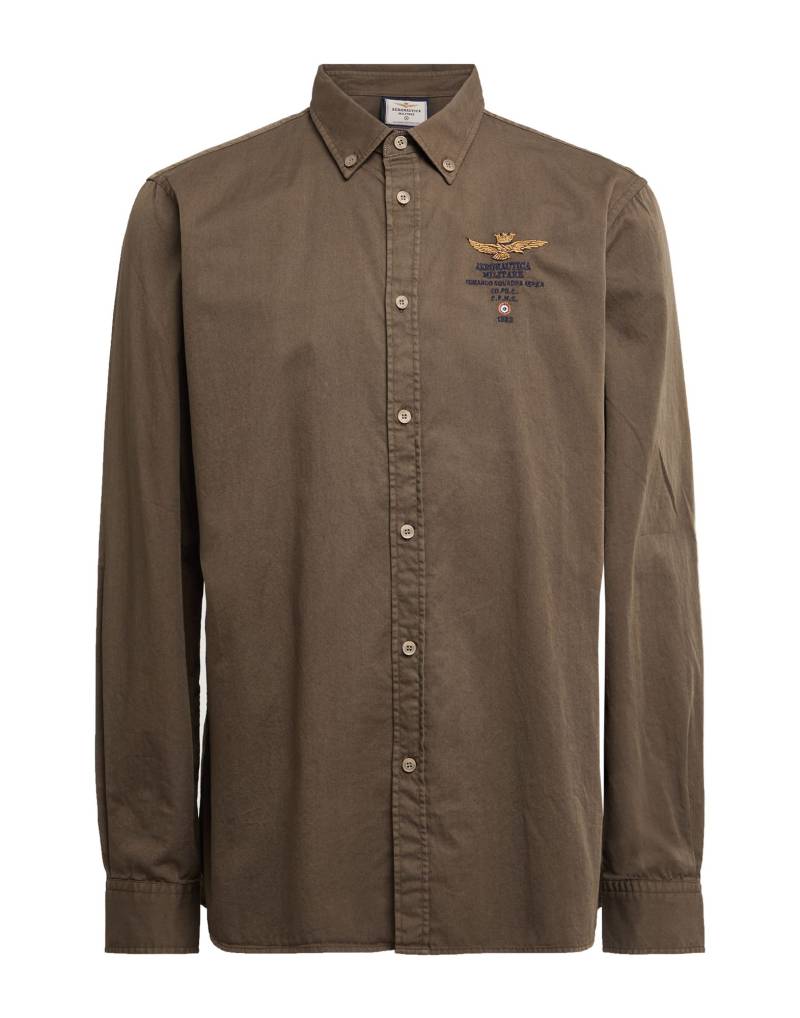 AERONAUTICA MILITARE Hemd Herren Militärgrün von AERONAUTICA MILITARE