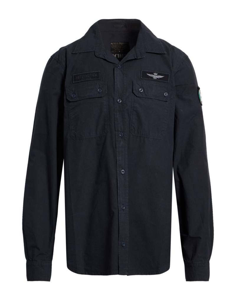 AERONAUTICA MILITARE Hemd Herren Nachtblau von AERONAUTICA MILITARE