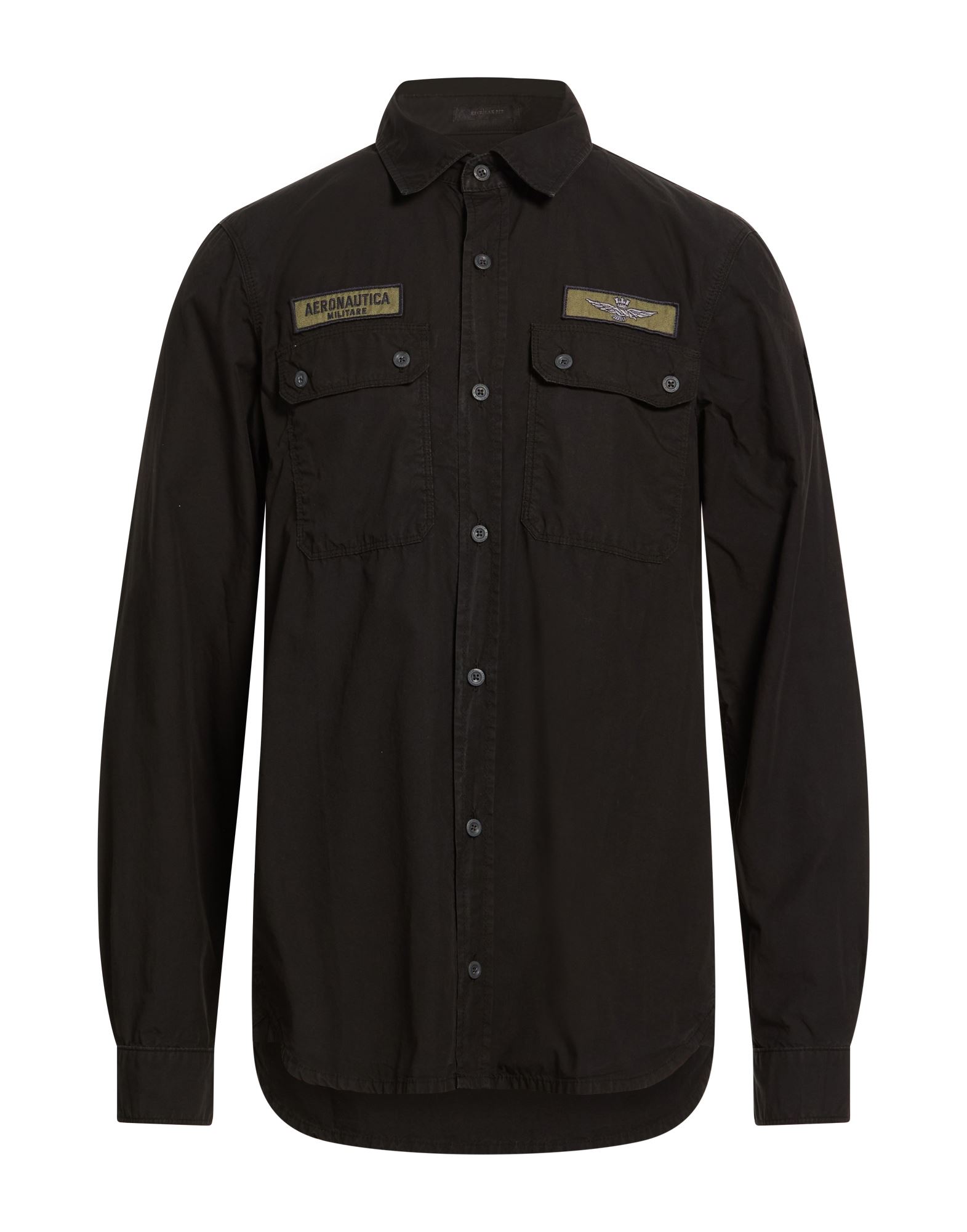 AERONAUTICA MILITARE Hemd Herren Schwarz von AERONAUTICA MILITARE