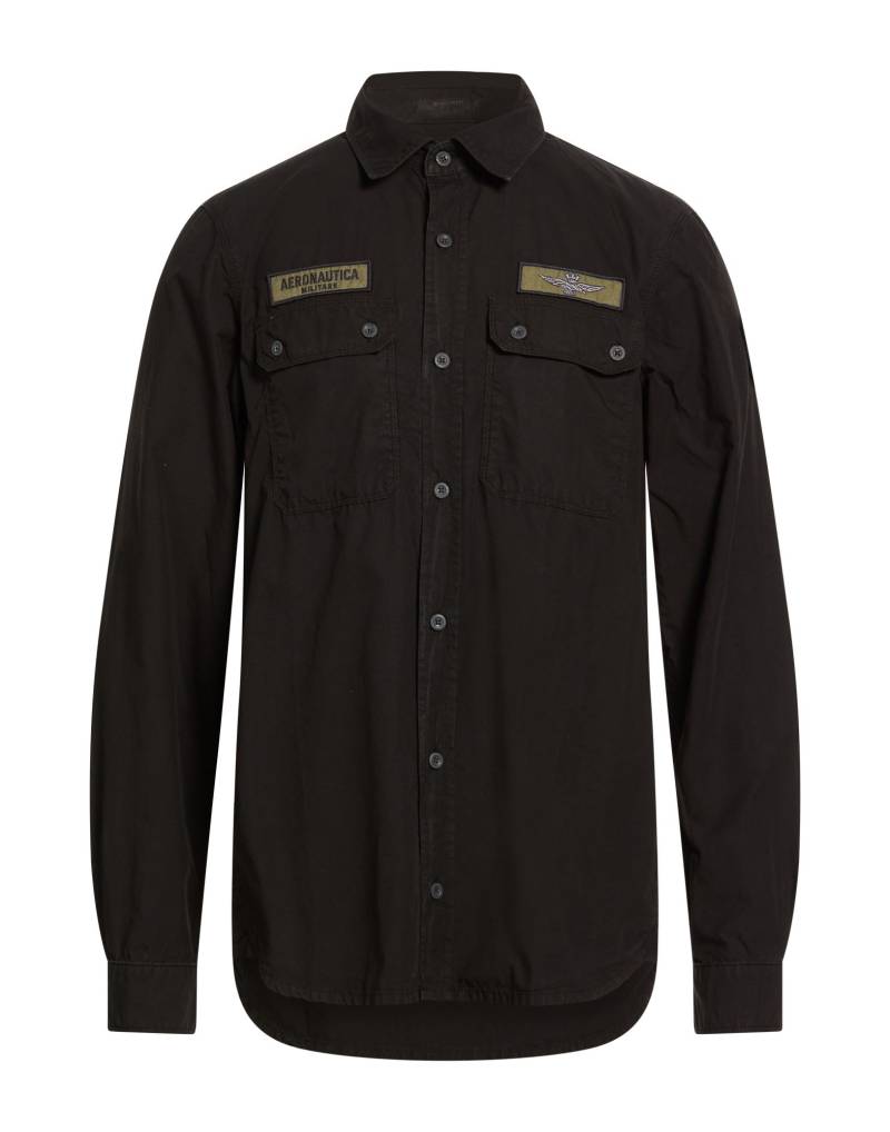 AERONAUTICA MILITARE Hemd Herren Schwarz von AERONAUTICA MILITARE