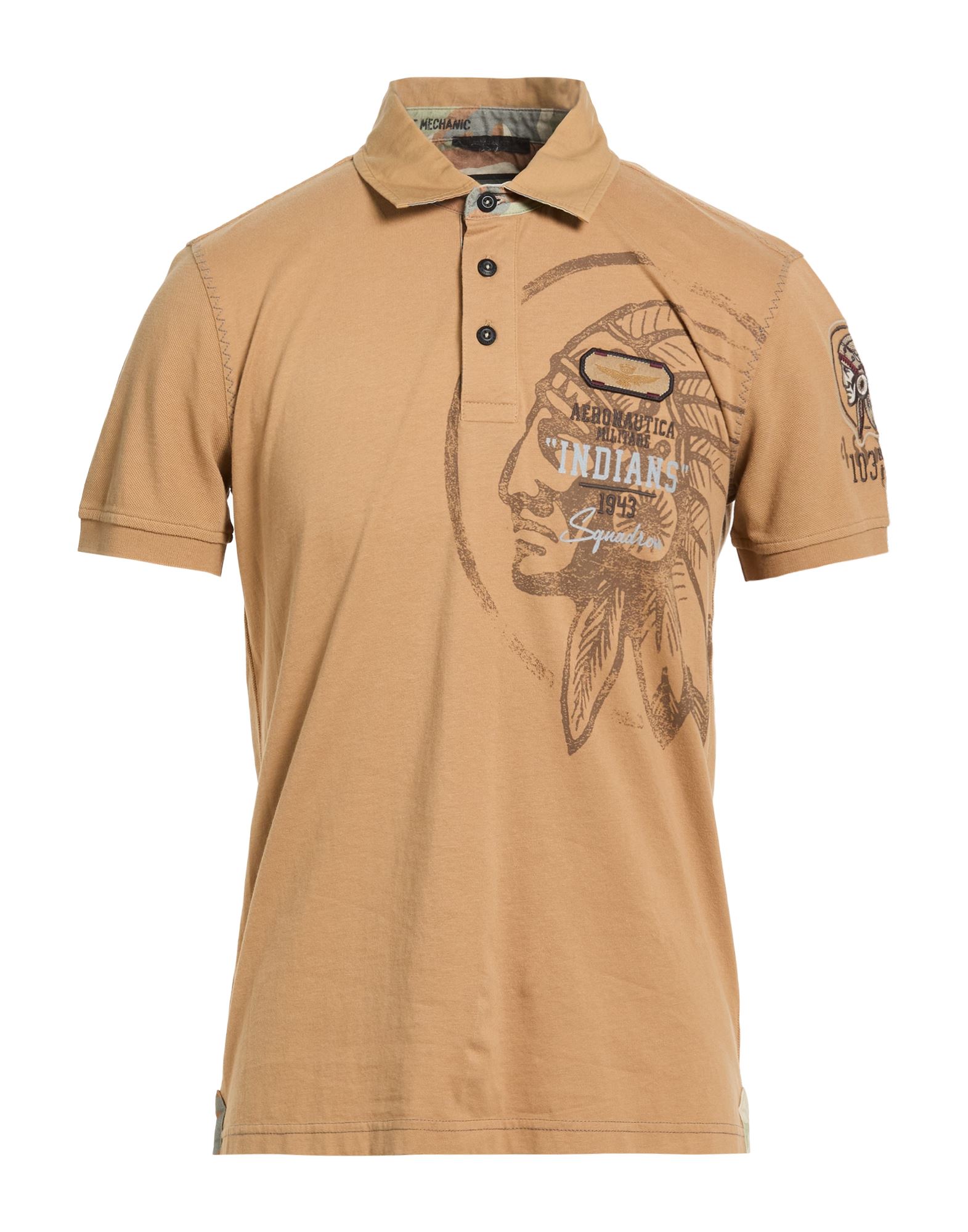AERONAUTICA MILITARE Poloshirt Herren Braun von AERONAUTICA MILITARE