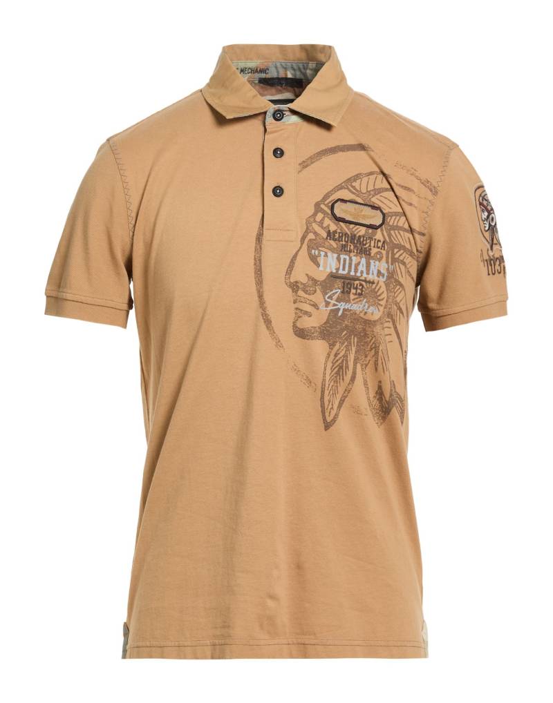 AERONAUTICA MILITARE Poloshirt Herren Braun von AERONAUTICA MILITARE