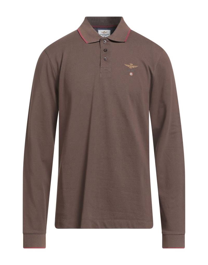 AERONAUTICA MILITARE Poloshirt Herren Dunkelbraun von AERONAUTICA MILITARE