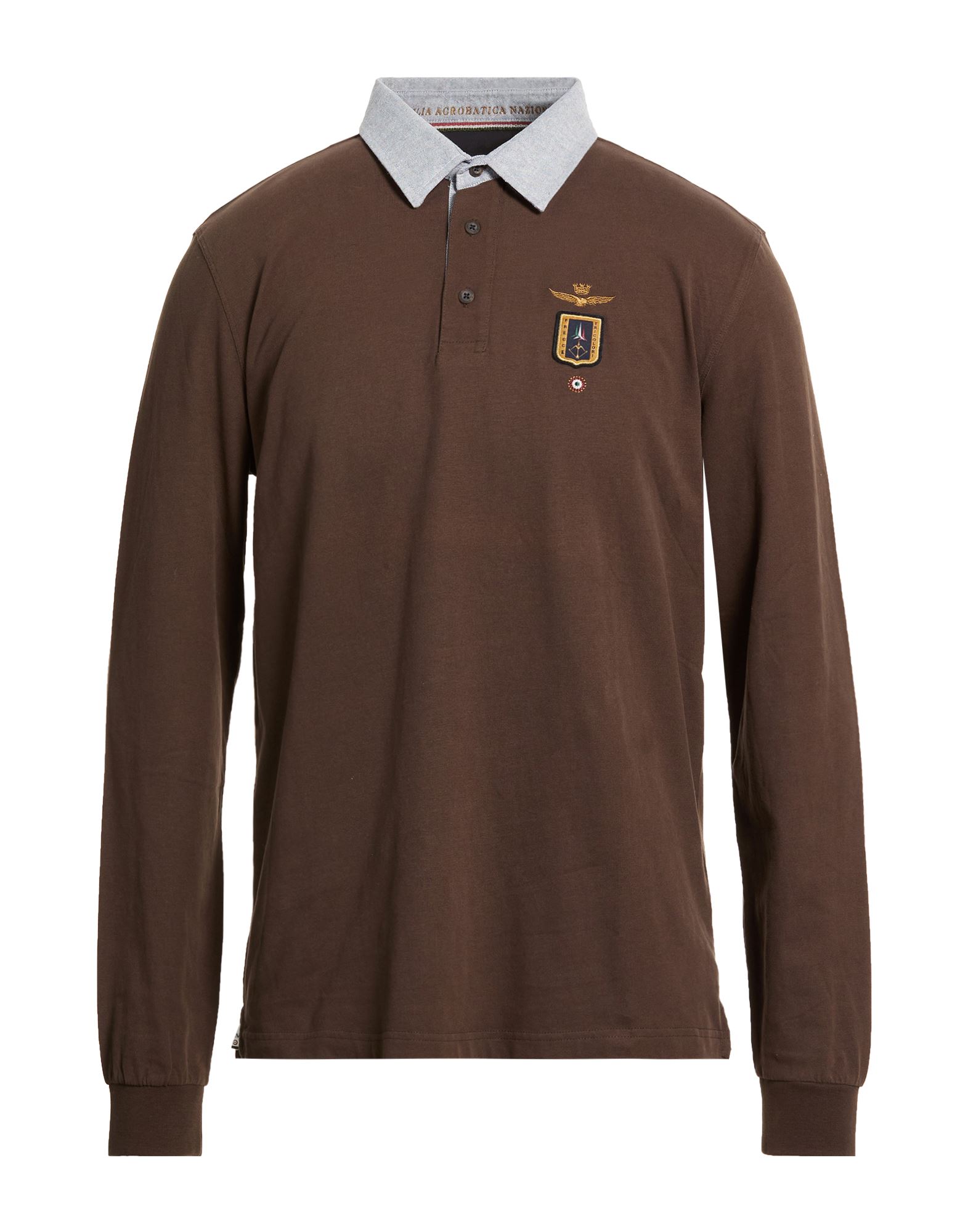 AERONAUTICA MILITARE Poloshirt Herren Dunkelbraun von AERONAUTICA MILITARE