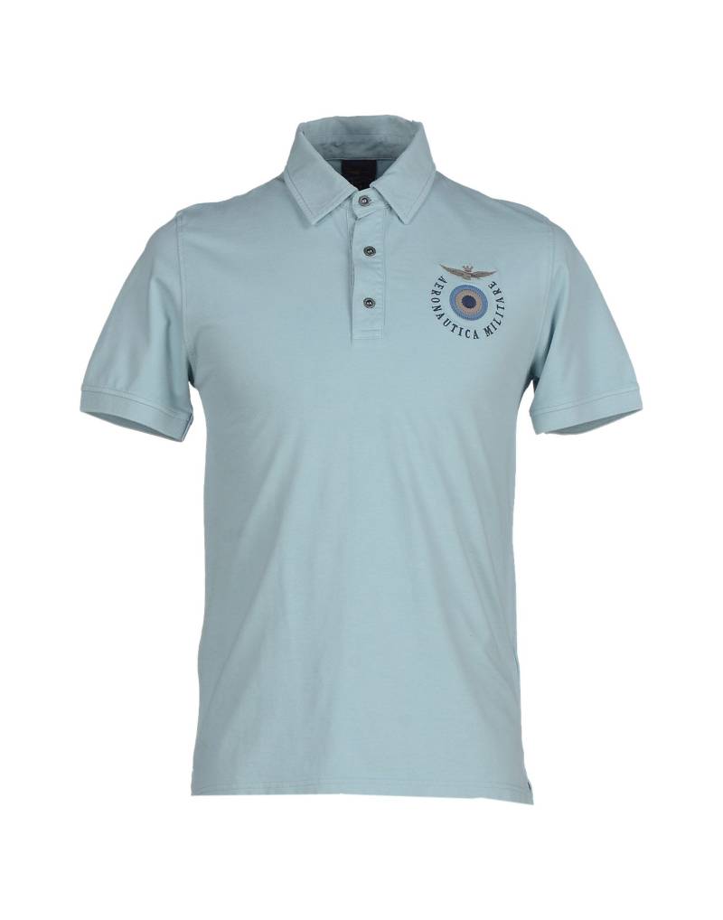 AERONAUTICA MILITARE Poloshirt Herren Himmelblau von AERONAUTICA MILITARE