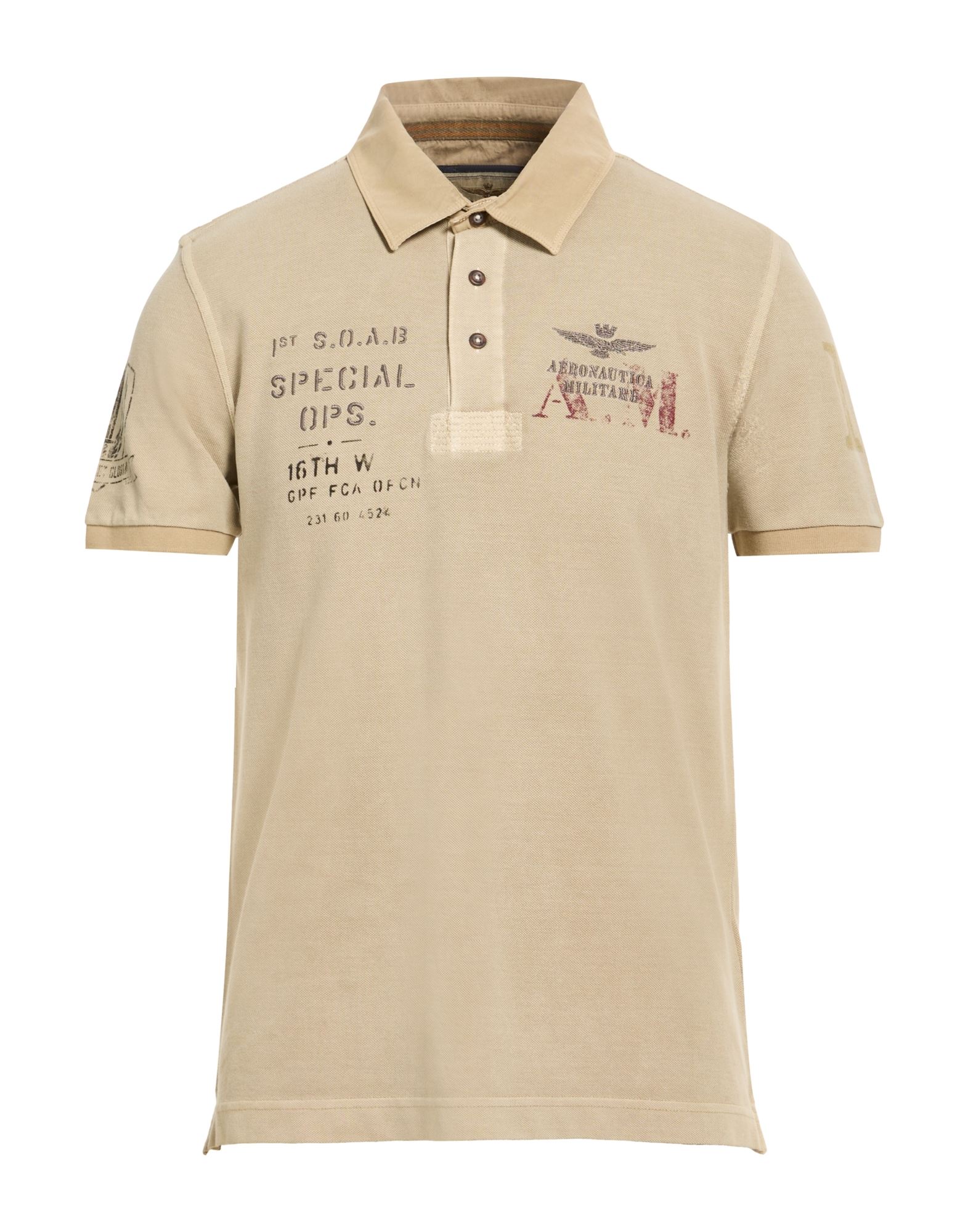 AERONAUTICA MILITARE Poloshirt Herren Sand von AERONAUTICA MILITARE