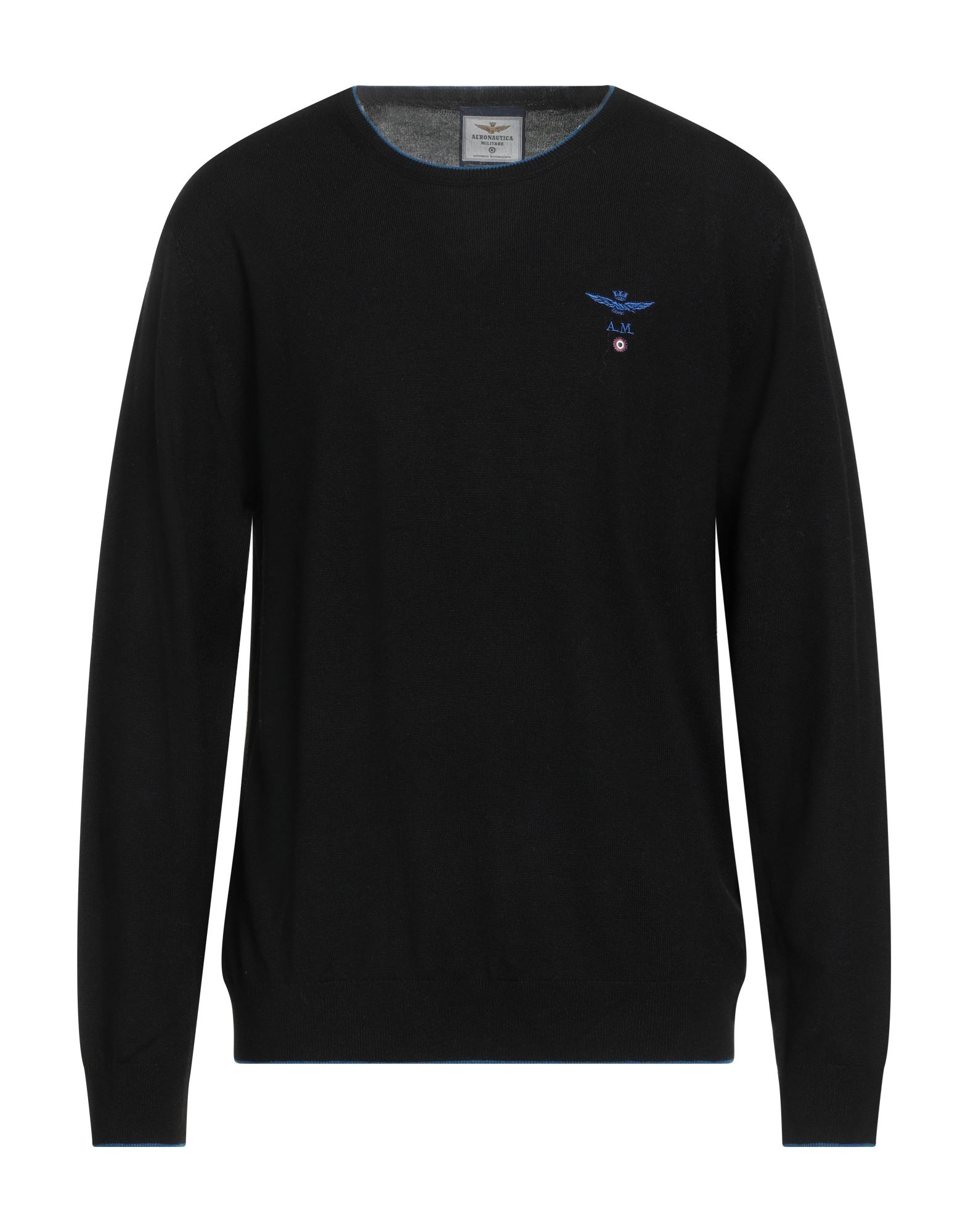 AERONAUTICA MILITARE Pullover Herren Schwarz von AERONAUTICA MILITARE
