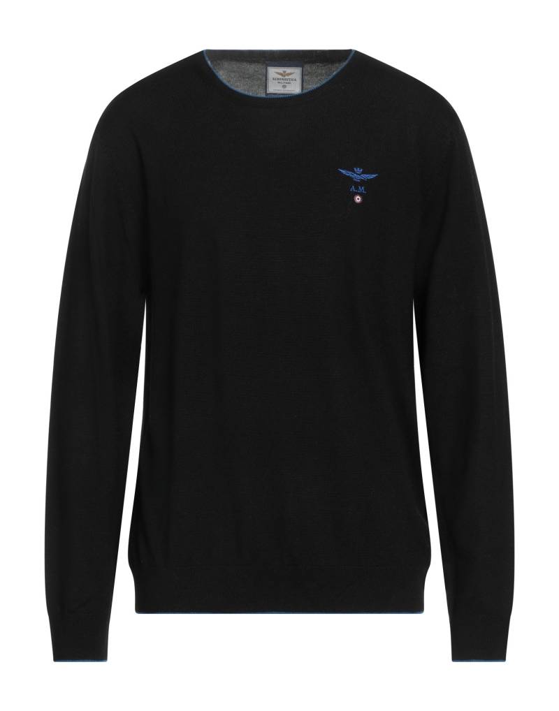 AERONAUTICA MILITARE Pullover Herren Schwarz von AERONAUTICA MILITARE