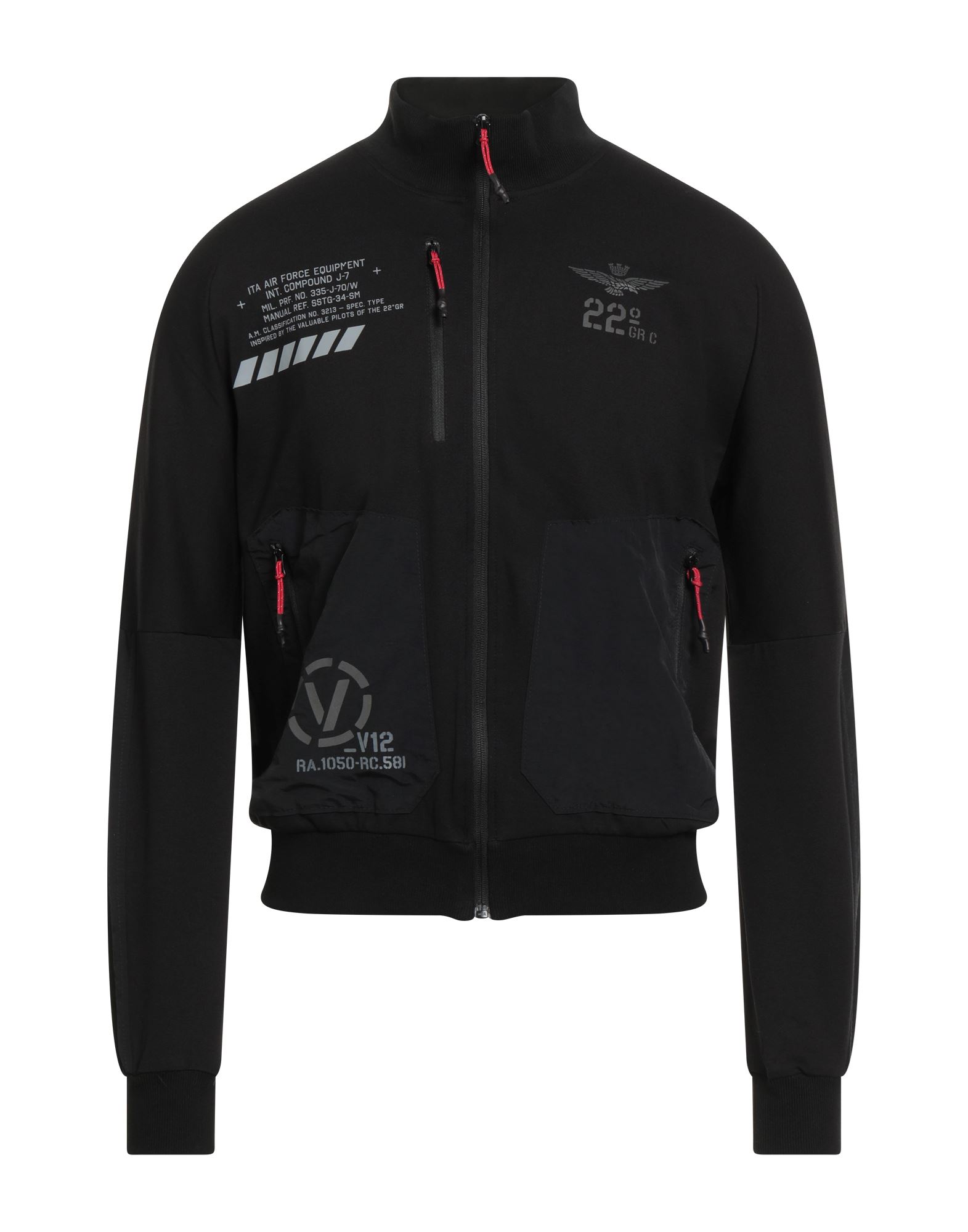 AERONAUTICA MILITARE Sweatshirt Herren Schwarz von AERONAUTICA MILITARE