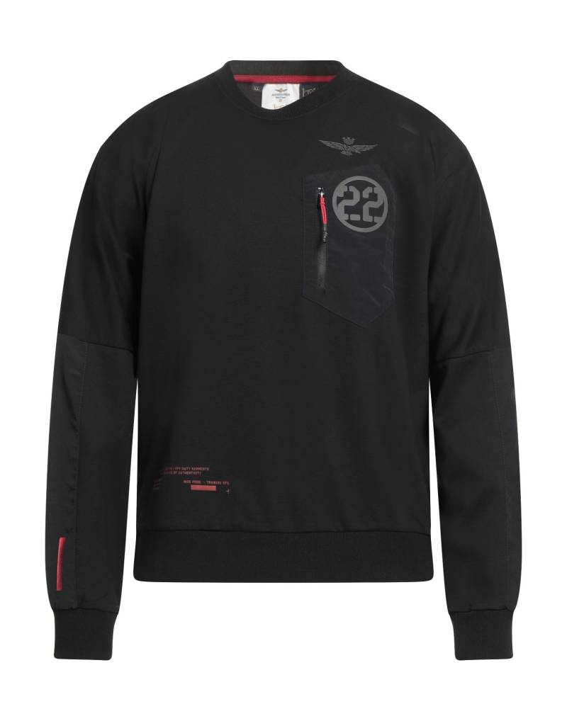 AERONAUTICA MILITARE Sweatshirt Herren Schwarz von AERONAUTICA MILITARE