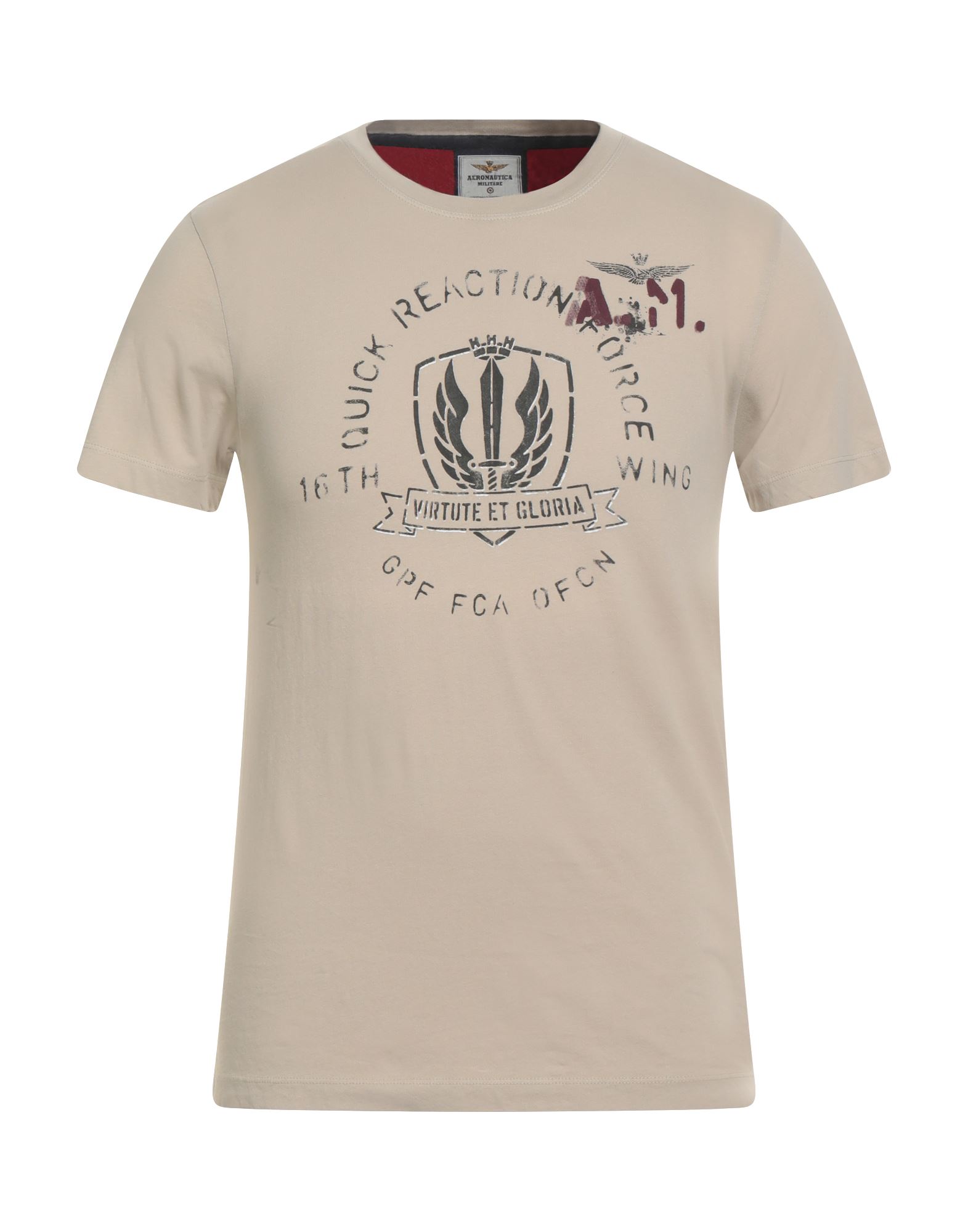 AERONAUTICA MILITARE T-shirts Herren Beige AERONAUTICA MILITARE T-shirts Herren Beige von AERONAUTICA MILITARE
