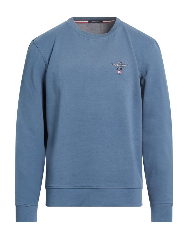 AERONAUTICA MILITARE Sweatshirt Herren Taubenblau von AERONAUTICA MILITARE