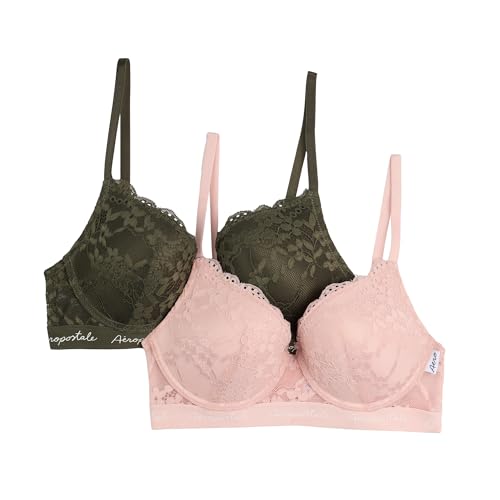 AEROPOSTALE Damen 2-Pack Push Up Bra BH, Traubenblatt, 75B (2er Pack) von AEROPOSTALE