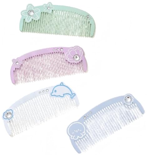 Haarkamm, 4 Stück, niedliche runde Zähne, Haarbürsten-Set, kleine Haarbürste für die Fellpflege, nass und trocken (#2) von AESZITTEW