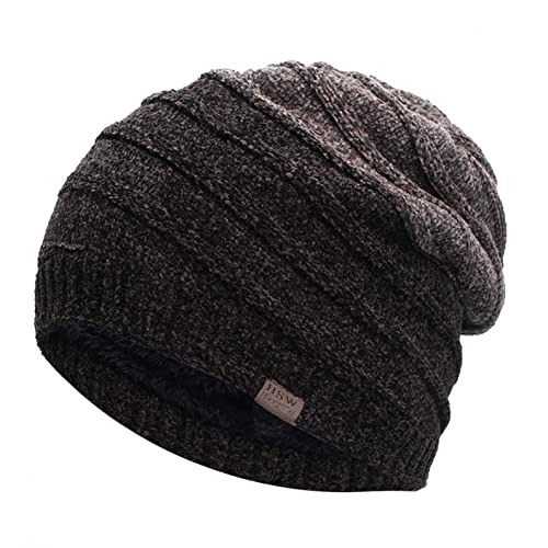 AEftrior Beanie Merino Mütze mit 100 Prozent Alpaka-Wolle, Damen & Herren Strickmütze Fleece, Gefütterte Winter Wintermütze Jogging Running Laufmütze Fahrradmütze, Kaffee A, Einheitsgröße von AEftrior