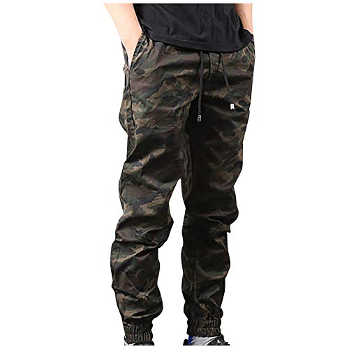 AEftrior Cargohose Camouflage Herren Freizeithose Übergröße Cargo Hose Mens Jogginghose Trekkinghosen Herr Cargo Hosen Combat Jogger Hose Cargo Männer Baggy Weite Tarn Lang Hosen mit Tasche von AEftrior