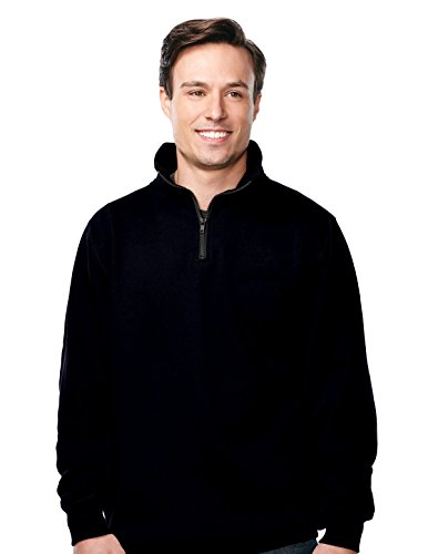 AFC Herren-Pullover mit 1/4-Reißverschluss, Wildleder-Fleece, Nahttaschen, 2 x 3 x 4 x, Schwarz, 4X-Large AFC Herren-Pullover mit 1/4-Reißverschluss, Wildleder-Fleece, Nahttaschen, 2 x 3 x 4 x, Schwarz, 4X-Large von AFC