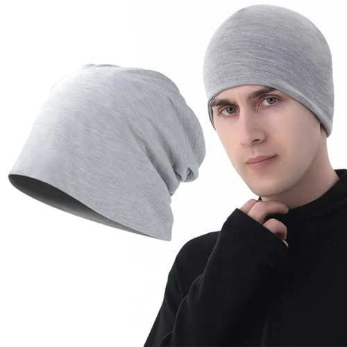 AFCJLTO Fahrradmütze Unter Helm, Dünne Mütze Herren Damen, für Herren und Damen, Perfekt als Schlafmütze, Laufmütze, Skull Cap oder Chemo Kopfbedeckung von AFCJLTO