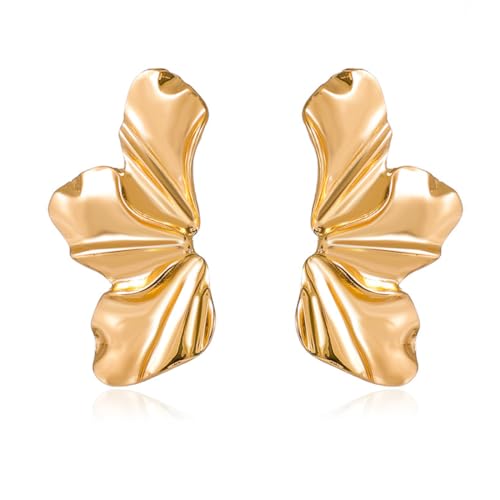 AFCJLTO Gold Ohrringe Damen, Übertrieben Ohrhänger Statement Ohrring Vintage Ohrschmuck,Hypoallergene Modeschmuck Aussage Ohrringe Für Frauen von AFCJLTO