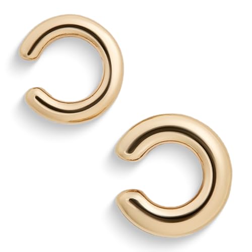 AFCJLTO Ohrringe für Damen Ear Cuff Für Damen Manschettenohrringe mit Clip Vintage Dicke Runde Huggie Hypoallergen Fake Ohrklemme Mädchen Geschenke,Geschenke für Den Valentinstag von AFCJLTO