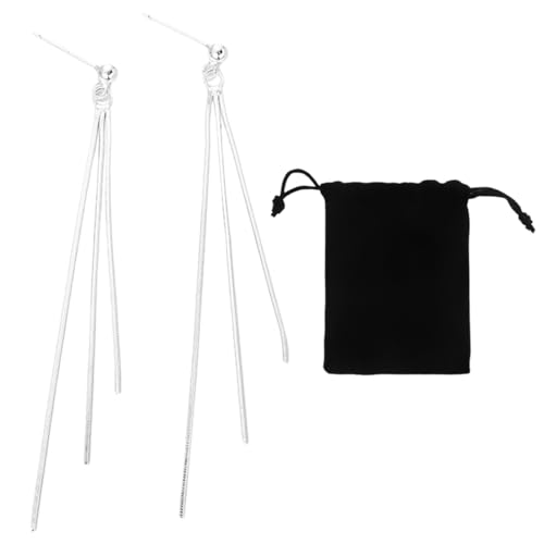 AFCJLTO Silber Quasten Ohrringe für Damen,ohrringe hängend, Lange Quasten Ohrringe, Hypoallergene Schmuck Ohrringe Tropfen Hängend,Schmuck Frauen Mädchen von AFCJLTO