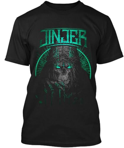 Jinjer Ukrainian Metalcore Graphic O-Neck Cotton T Shirt Men Casual Short Sleeve Tees Tops Black XL von AFCURBU