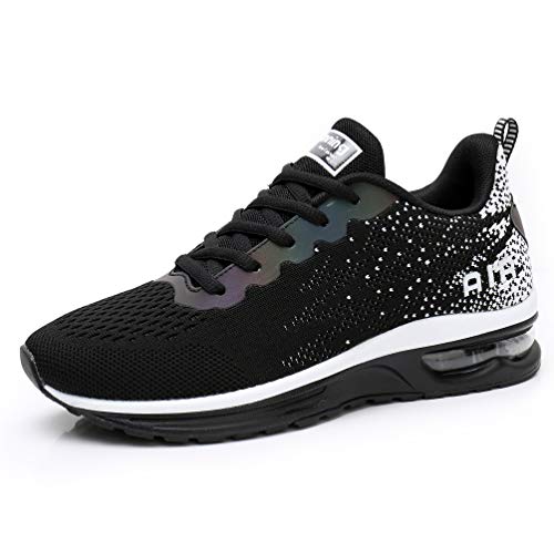 AFFINEST Damen Laufschuhe Sportschuhe Air Atmungsaktiv Turnschuhe rutschfest Leichte Schuhe Stoßfest Outdoor Mesh Sneaker schwarz 36 von AFFINEST