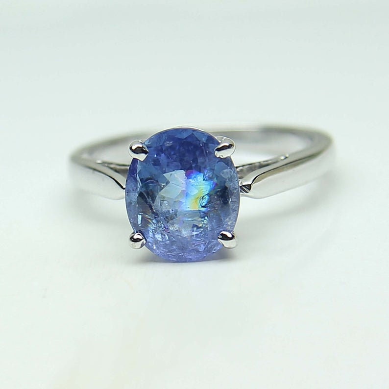 100% Natürlicher Tansanit Ring-Handmade Silber Ring-Designer Ring-Natürlicher Edelstein Ring - Statement Ring-Vorschlag Ring-Geschenk Für Frau von AFGEMSNJEWELLERY