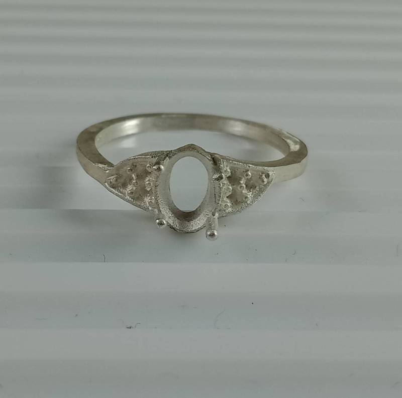 7x5 Mm Ovaler Halbring-Ohne Steinring-Bereit Zum Setzen Mit Eigener Stein-Zacken-Fassungsring-925 Sterling Silber Ring-Frauen Ring von AFGEMSNJEWELLERY