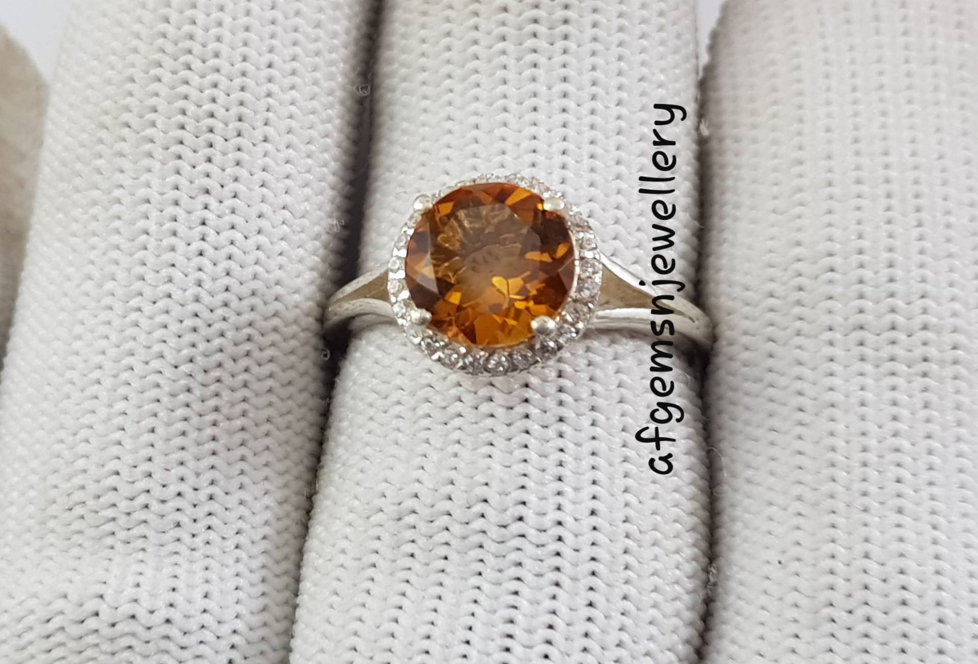 Echter Gelber Topas Ring-Natürlicher Goldener Ring-925 Sterling Silber Ring-Golden Topas Schmuck-Vintage Ring-Geburtsstein Ring von AFGEMSNJEWELLERY