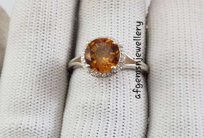 Echter Gelber Topas Ring-Natürlicher Goldener Ring-925 Sterling Silber Ring-Golden Topas Schmuck-Vintage Ring-Geburtsstein Ring von AFGEMSNJEWELLERY