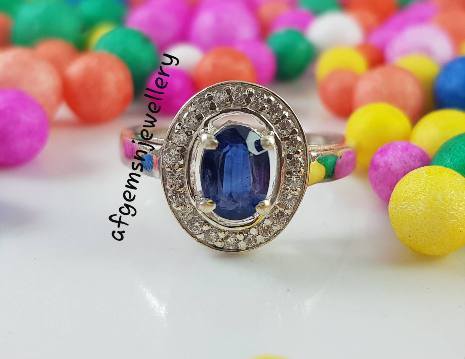 Kyanit-Ring, 925 Sterling Silber Ring, Handgemachte Boho Blau Kyanit Weihnachtsgeschenk, Damen Ring. Kostenloser Versand von AFGEMSNJEWELLERY