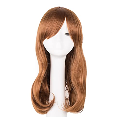 Damenperücke Mittleres und gewelltes Haar Cosplay Kostüm Halloween Carnival Party Frauen Perücke Perücke Spitze Front Perücken mit tiefen Wellen In C(02) von AFGFGHES
