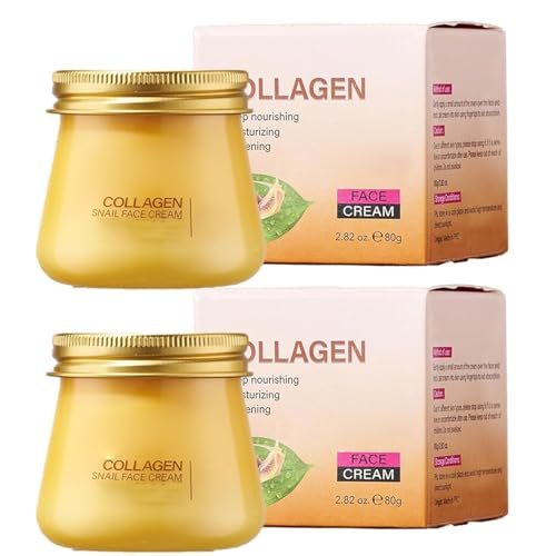 Collagen Face Cream, Hydrating Anti-Wrinkle and Rejuvenating Cream, Collagen Face Rejuvenation Creams Moisturizer, Brightening Moisturizing Repair Firming Collagen Creams for Women 80g (2) von AFGQIANG