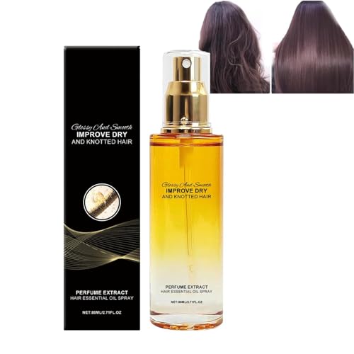 Conditioning Oil Spray Scalp & Hair Strengthener Leave-ln Conditioner Comforting,Scented Hair Oil Perfume Spray for Women Hairs Sprays for Dry and Frizzy Hair 80ml (1Pcs) von AFGQIANG