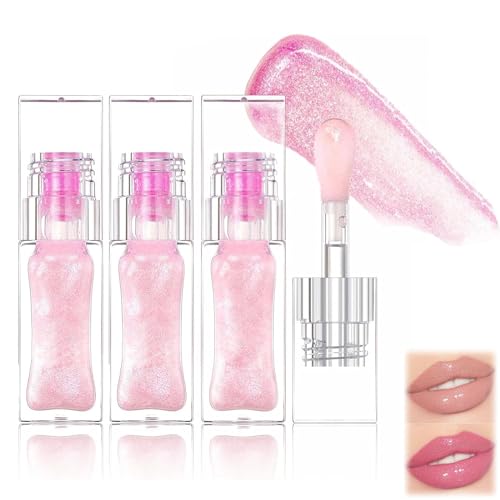 Magic Color Changing Moisturizing Lip Glow Oil Plumping Glimmer Glow Lipstick | Hydrating Lip Gloss Lip Balm Transparent Lip Care, Long Lasting Moisturizing Non-sticky Fresh Texture Lip Oil (3pcs) von AFGQIANG