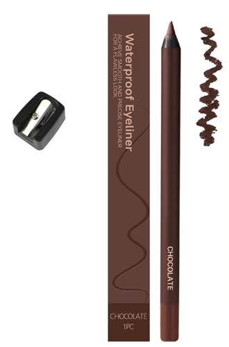 Systemous Eyeliner Pencil, Systemous 24 Hr Waterproof Eyeliner Duo Sharpenable Eye Pencil, Long-Lasting 2 in 1 Eye Liner and Eyebrow Pencils Waterproof Eyeliners, For Eye Makeup (Chocolate) von AFGQIANG