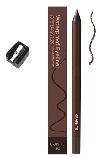 Systemous Eyeliner Pencil, Systemous 24 Hr Waterproof Eyeliner Duo Sharpenable Eye Pencil, Long-Lasting 2 in 1 Eye Liner and Eyebrow Pencils Waterproof Eyeliners, For Eye Makeup (Graphite) von AFGQIANG